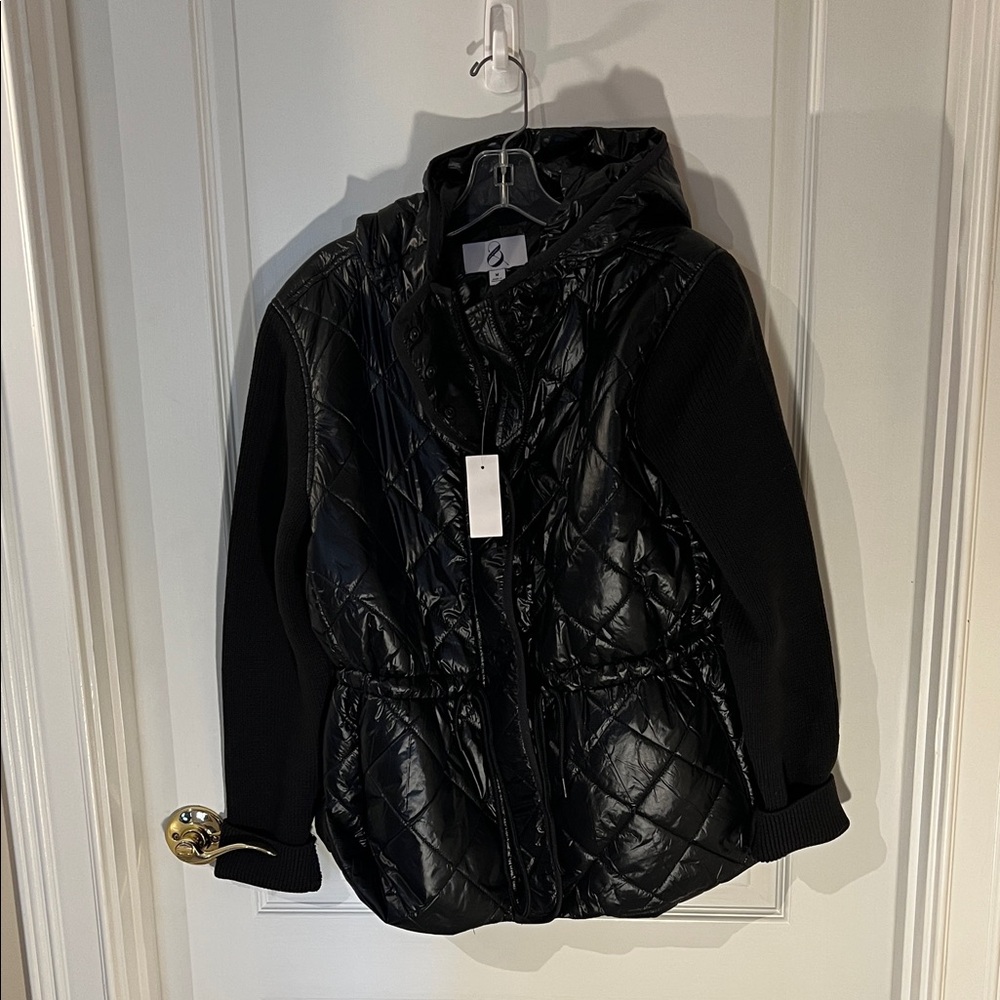 Lou & Grey Shiny Black Quilted Jacket